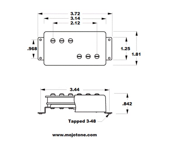 Mojotone 72 Clone Wide Range Humbucker Pickup