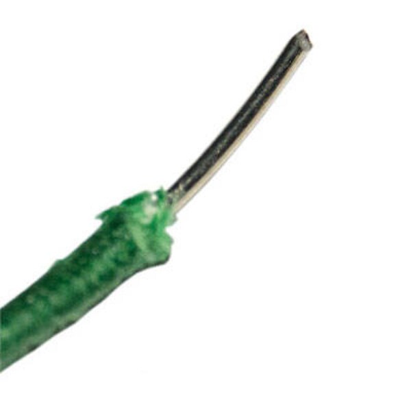 18-Ga Solid Green Cloth Covered Heater Pushback Wire