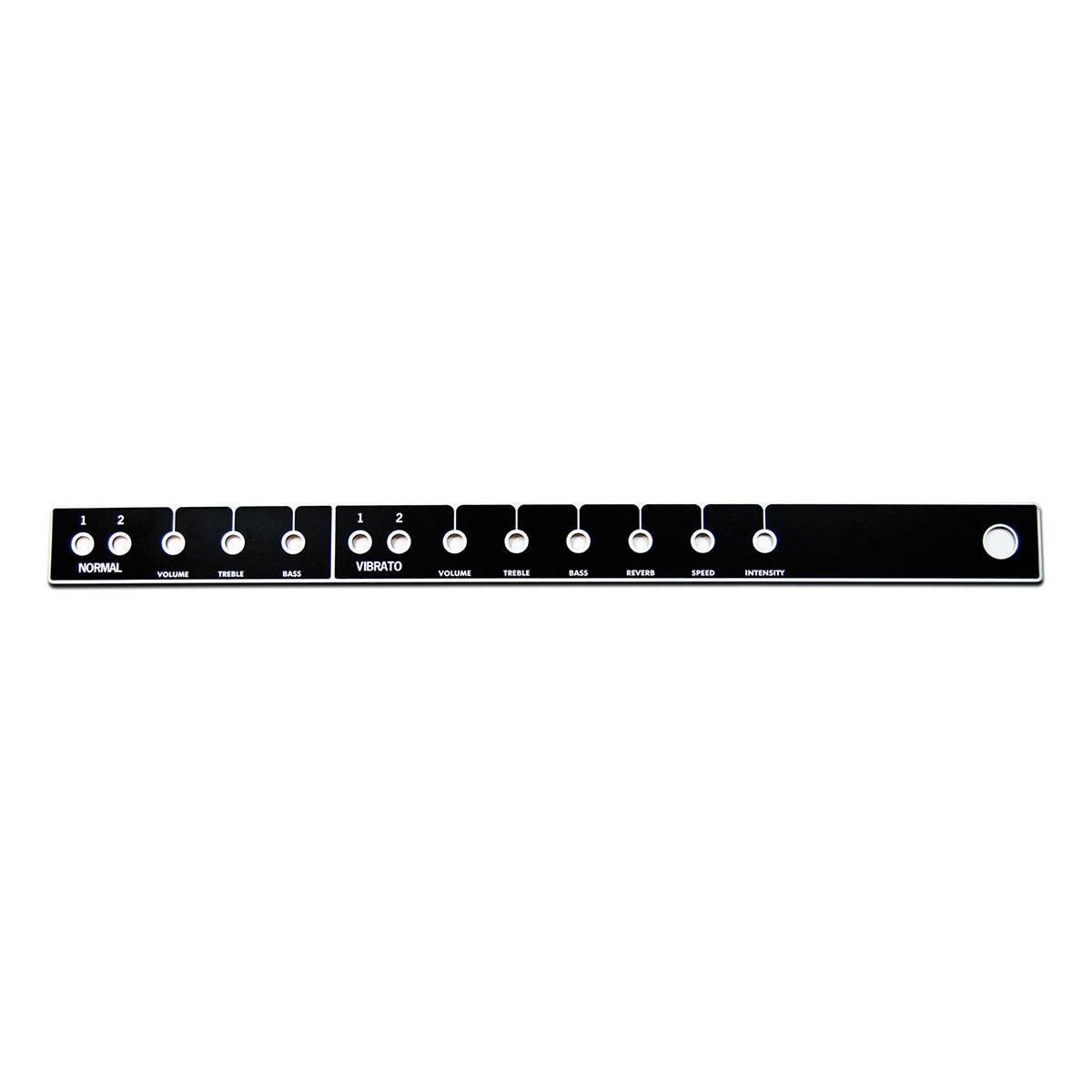 Blackface Style Deluxe Reverb Style Faceplate For Mojotone Chassis (No Logo)<br>
