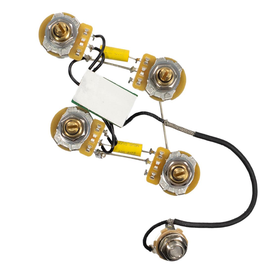Solderless Les Paul Guitar Wiring Harness (Short Shaft)