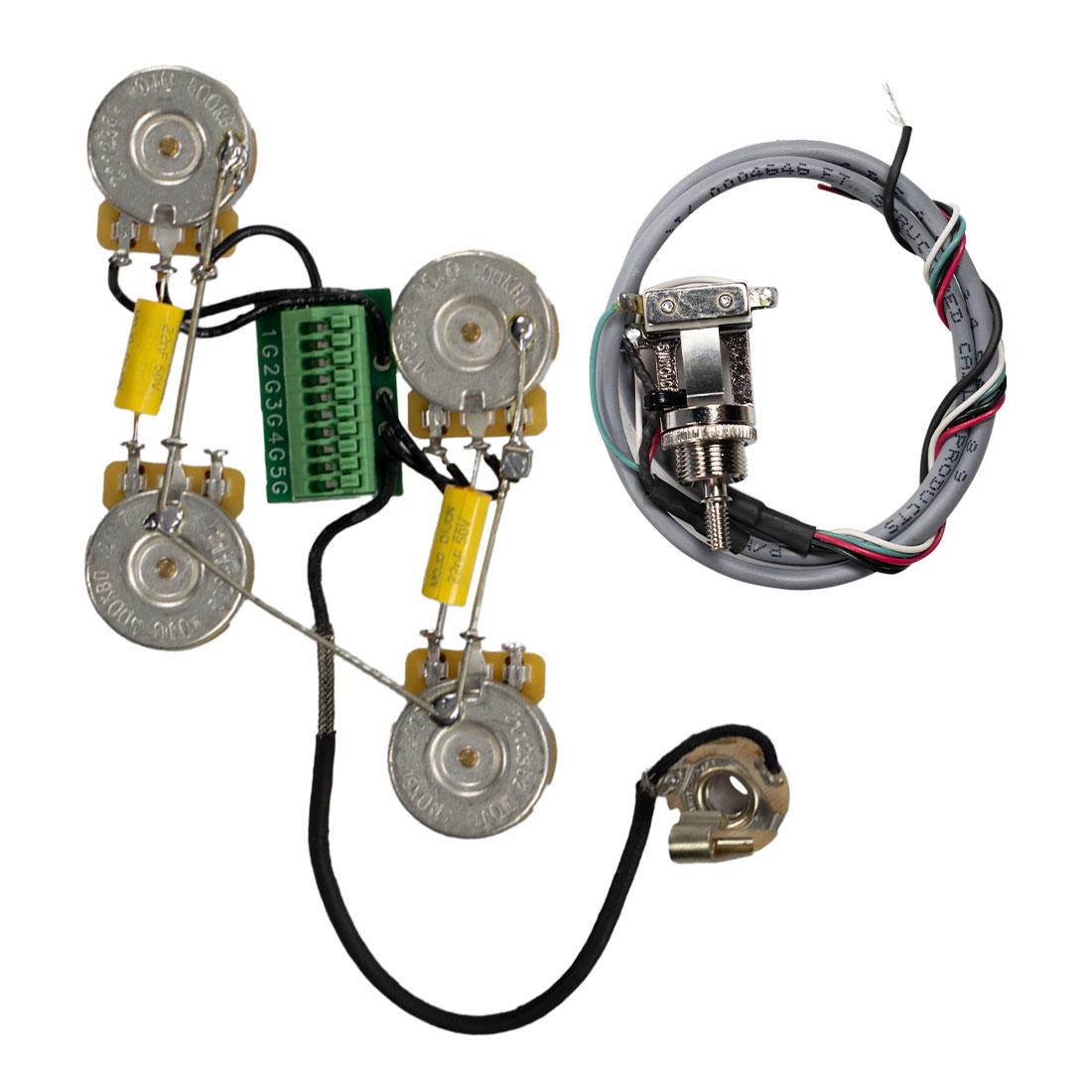 Solderless Les Paul Guitar Wiring Harness (Short Shaft)